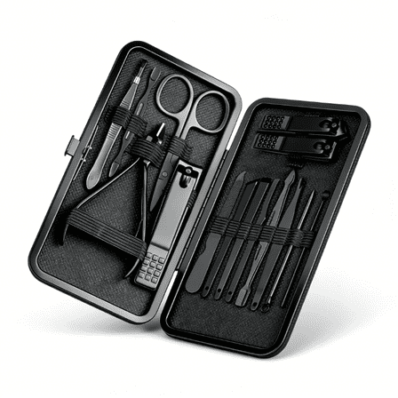 15-in-1 Travel Nail Care Kit – Professional Manicure & Pedicure Tools Set with Portable Case for Home & On-the-Goc