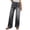 Gray, variant on Summer Casual Stretch High Waist Jeans for Women Elastic Waist Straight Wide Leg Denim Pants with Pockets Vacation Outdoor Work Pants