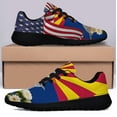 thumbnail image 3 of Arizona Stte Cactus Wren Bird and Saguaro Cactus Shoes Sneakers Black Size 6, 3 of 7