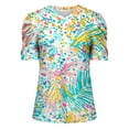 thumbnail image 5 of GA WEIHUA Womens Short Sleeve Tops Floral Boho Shirts Cute Daisy Graphic Summer T Shirts Crewneck Outfit V Neck Blouses Casual Tunic Tees(Green,XL), 5 of 5