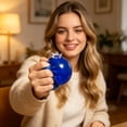 thumbnail image 4 of Blueberry Squishy Stress Ball, Blue Fruit Fidget Stress Reliever, 3 in Soft Squeeze Desk Decor for Travel and Party Favors, 4 of 6
