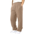 thumbnail image 3 of Men's Casual Pants Men’ s Small Quilted Warm Casual Pants Lined Sweatpants Wide Straight Leg Bottom Sweatpants Joggers Workout High Waisted Yoga With Pockets Khaki S, 3 of 7