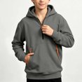thumbnail image 2 of Fancifize Half Zip Fleece Hoodies for Boys, Teens Hooded Sweatshirt with Pockets, Casual Fall Pullover Tops 5-15 Years, 2 of 7