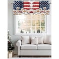thumbnail image 5 of 4th of July Curtain Valances for Windows, Independence Day Navy Blue American Flag Kitchen Valance Window Treatment, Light Filtering Block Curtains for Bathroom/Bedroom/Living Room 42'' x 12'', 5 of 9