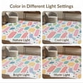 thumbnail image 7 of ODIKA 2'x3' Pastel Multicolor Abstract Geometric Washable Throw Rug Modern Playful Rounded Rectangle Shapes With Dots Circles And Non-Slip, Low Profile, Flatwoven, Easy Care for Hallway, Study Room, 7 of 7