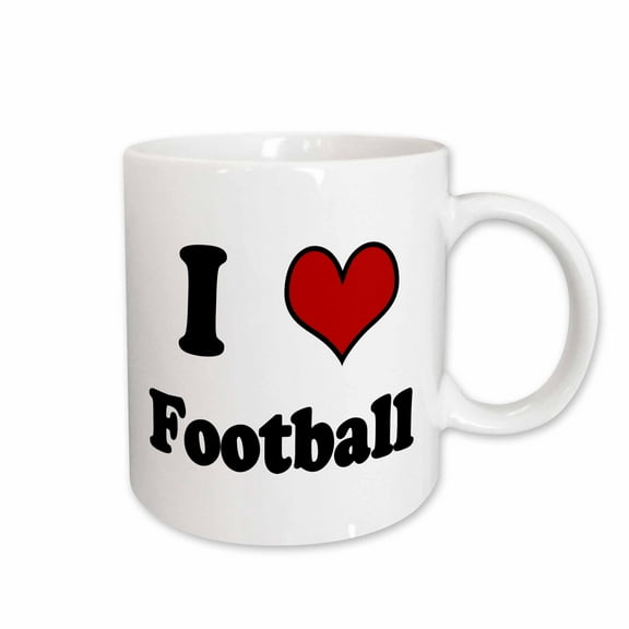 3drose, I Love Football, 15oz Mug