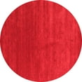 thumbnail image 1 of Ahgly Company Indoor Round Abstract Red Contemporary Area Rugs, 3' Round, 1 of 4