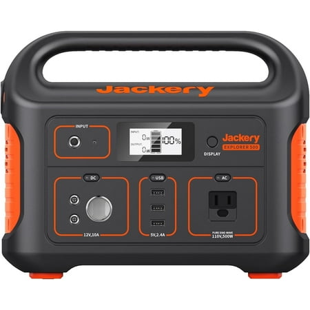 Jackery Portable Power Station Explorer 500, 500W Continuous/1000W Peak Portable Power Stations