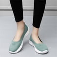 thumbnail image 3 of YOURDIARY Womens Slip-On Walking Shoes, Breathable Knit Casual Sneakers, Lightweight Comfort Loafers for Daily Wear, 3 of 9