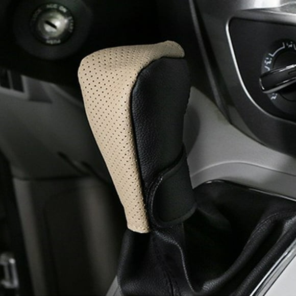 Danhjin Gear Shift Cover Car Gear Cover Leather Gear Cover Automatic Gear Cover Hand Sewn Gear Lever Cover Car Interior Decoration Car Accessories
