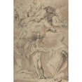 thumbnail image 3 of Ludovico Lana 17x24 Black Modern Framed Museum Art Print Titled - Allegory of Religion; God the Father Above, Faith, Hope, and Charity Below (1597-1646), 3 of 5