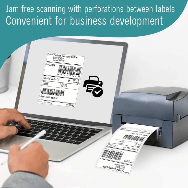 22 Rolls (5500 Labels) 4x6 Direct Thermal Mailing Labels - For Zebra, Eltron, 2844, ZP-450