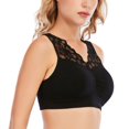thumbnail image 3 of Lace Bralette, Women's Deep V Neck Padded Bra Lace Long Line Plunge Bralette Bra, 3 of 6