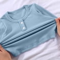 thumbnail image 6 of QIbmong Ribbed Knit Tops for Infants Toddler Girls Boys Crew Neck Cuffed Long Sleeve Kids Casual Fall Winter Loungewear Going out School Shirts(5-6 Years,Blue), 6 of 9
