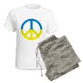 thumbnail image 5 of CafePress - Peace In Ukraine. Stand With Ukraine. Supp Pajamas - Women's Short Sleeve Print T-Shirt and Pants Light Cotton Pajama Set, 5 of 7