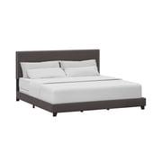 Willow Nailhead Trim Upholstered King Bed, Charcoal