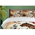 thumbnail image 5 of Ambesonne Leopard Duvet Cover Set, Wild Autumn Woodland Art, King, Burnt Sienna Amber and Grey, 5 of 6