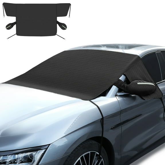 4-Layer Heavy Duty Ultra Thick Windshield , Protective Car Windshield Shield for Ice, UV, Frost, Wiper & Mirror, All Seasons