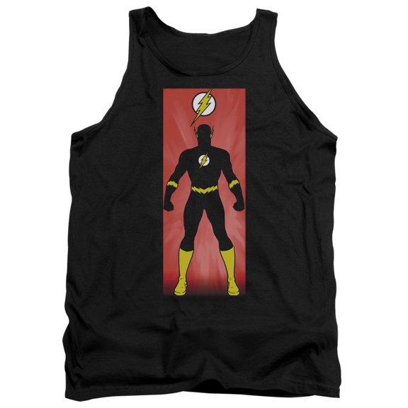 JLA Justice League Flash Block Adult Tank Top Black