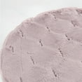 thumbnail image 6 of Home Soft Things Jacquard Faux Fur Round Ottoman, 18"x18"x18", Sepia Rose, 6 of 9