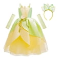 thumbnail image 2 of DISNEY Princess et la Grenouille Fée Tiana Robe de Bal avec Lumière LED Filles Photographie Forêt Fantaisie Robe de Fête Verte Tout-Petit, 2 of 5