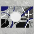 thumbnail image 4 of Geometric Stripe Swirl Placemats Set of 4 12"x18" Modern Wavy Circles Placemats for Dining Table Indoor Outdoor Kitchen Blue Black Grey Table Mats Placemat Retro Stripe Swirl Decor Table Place Mats, 4 of 4
