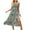 Green womens dresses, variant on Usmixi Formal Dresses for Women Vintage Bohemian Elastic Waist Off Shoulder Slit Sun Dress One Line Neck Short Sleeve Ethnic Style Print Summer Maxi Dresses Green M Clothes