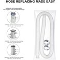 thumbnail image 4 of Replacement Hose for Above Ground Pools, Set of 2 Accessory Pool Pump Replacement Hose, 59 Long, Swimming Pool Filter Pump Hose, Bundled with 4 Metal Clamps, 4 of 7
