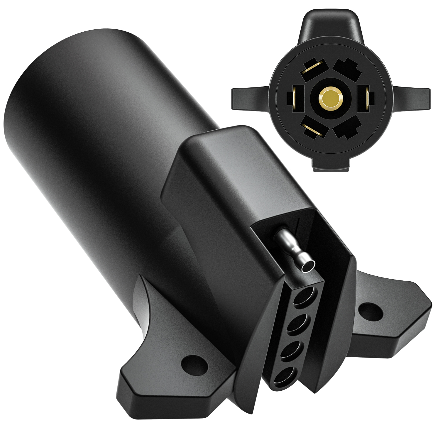 MICTUNING Heavy Duty 7 pin to 5 pin Trailer Adapter Plug Weatherproof