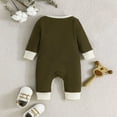 thumbnail image 4 of WUXIAN Toddler Boys Girls Long Sleeve Patchwork Colour Ribbed Romper Jumpsuit Onesie Baby Children Versatile Dailywear, 4 of 7