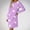 Purple Dresses for Women, variant on SMihono Fashion Womens Casual Long Sleeve Dress Fashion Dot Print Side Split Comfy Midi Dress Dressy Crewneck Spring Tunic Dress Tops Black 4