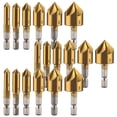 thumbnail image 1 of Avellanadores brocas premium DrillGolden 18pzs 689121619mm Dorado Acero Avellanador VentDepot MXDGN-003, 1 of 2