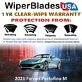 thumbnail image 2 of 2021 Ferrari Portofino M Beam Wiper Blades Wipers w/1yr Warranty (Set of 2) (WiperBladesUSA), 2 of 5