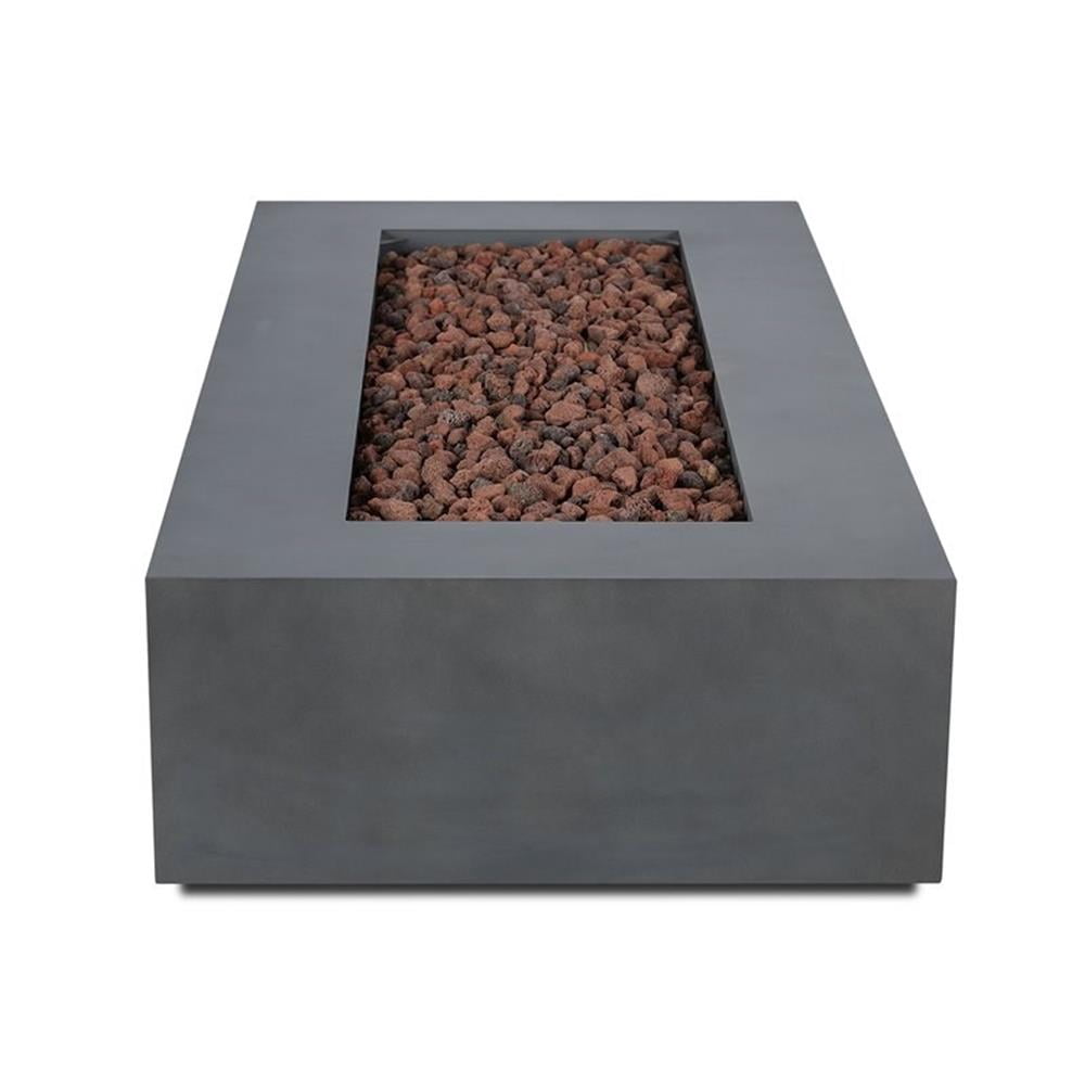 Home Square 2-Piece Set with 70" Rectangle LP Fire Table & Fire Glass