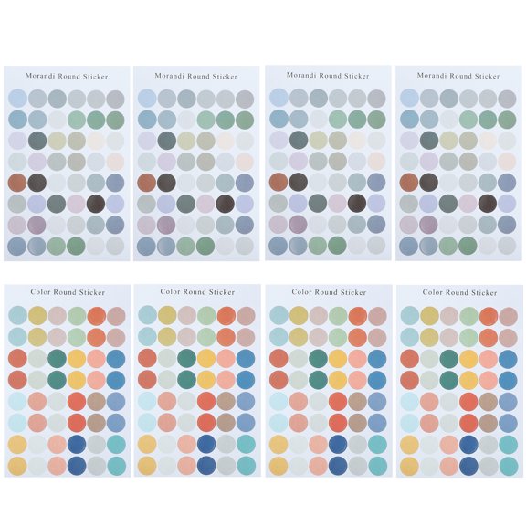 unbranded  8 Sheets Dot Labels Sticker Round Circle Color Toddler Office