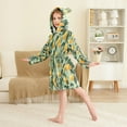 thumbnail image 4 of FORMRS Niños Bathrobe Unisex Hooded Robe Soft Plush Pajamas Sleepwear, Size 2-3T, Orange Tree, 4 of 7