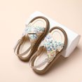 thumbnail image 4 of breaise Girls Sandals Open Toe Cute Flats Dress Sandals Cross Strappy Summer Glitter Shoes Toddler/Little Kid/Big Kid, 4 of 6