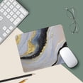 thumbnail image 5 of 8" x 10" Black and Golden Marble Mouse Pad, Non-Slip Base, Stitched Edge for Computer Use, 5 of 8