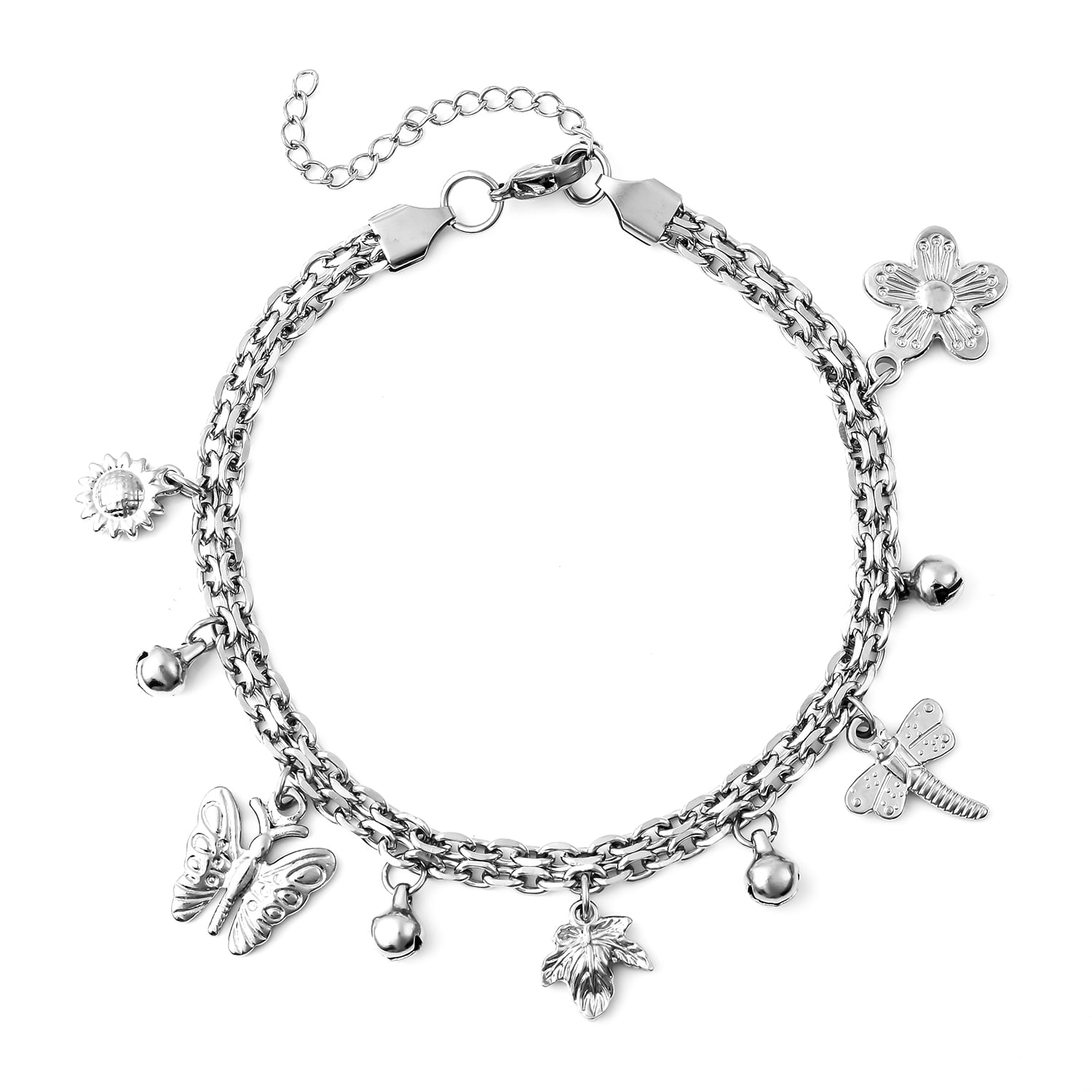 Shop LC Women Stainless Steel Nature Creations Bell Charm Anklet Fashion