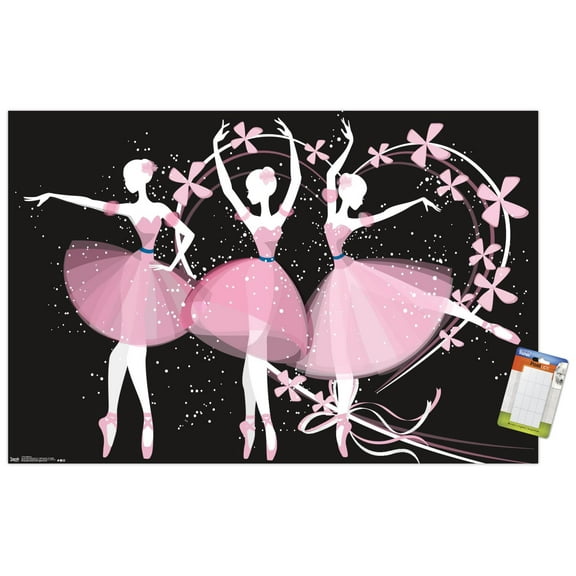 Dancing Ballerinas Wall Poster, 22.375" x 34"