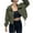 Green, variant on GigrtiJin Women's Zip up Crop Jackets Long Sleeves Lapel Drawstring Casual Jackets Fashion Solid Color Coats with Pocket