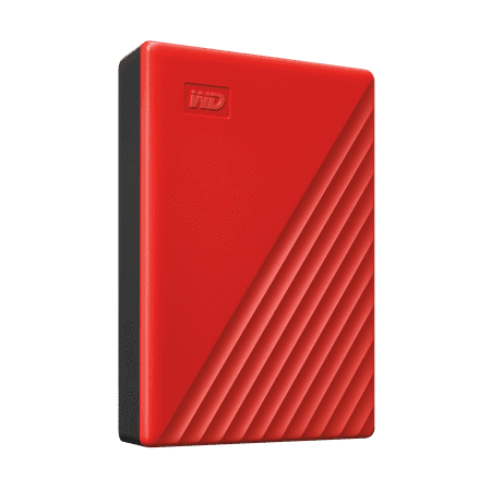 WD - My Passport 4TB External USB 3.0 Portable Hard Drive - Red
