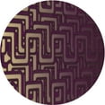 thumbnail image 1 of Ahgly Company Machine Washable Indoor Round Transitional Purple Lily Purple Area Rugs, 5' Round, 1 of 7