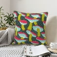 thumbnail image 6 of Kll Green Mushroom Decorative Throw Pillow Covers Velvet Soft For Couch Sofa Bedroom Living Room Outdoor -16"X16", 6 of 8