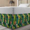 thumbnail image 1 of Floral Bed Skirt, Colorful Design Caribbean Plantation Flourishing Summer Flowers, Elastic Bedskirt Dust Ruffle Wrap Around for Bedding Decor, 4 Sizes, Multicolor, by Ambesonne, 1 of 2