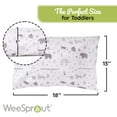 thumbnail image 3 of WeeSprout Mini Toddler Pillow for Kids Sleeping, Organic Cotton Shell & Pillowcase 18x13x3, 3 of 9