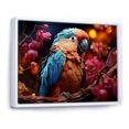 thumbnail image 2 of Designart "Radiant Sunset Plumage Of Red And Blue Parrots II" Parrot Floater Framed Wall Art Living Room, 2 of 5