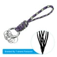 thumbnail image 4 of 4" Paracord Lanyard Keychain with Flat KeyRings Braided Lanyard Wrist Strap, Camo Purple 2 Pack, 4 of 6