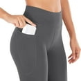 thumbnail image 4 of Zuesphe High Waist Yoga Pants with Pockets Flare Leggings for Women Tummy Control Workout Gym Bootcut Leggings, 4 of 5