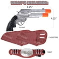 thumbnail image 2 of ArtCreativity Cowboy Gun Belt Holster Set for Boys Ages 3+ years old  – 2 Toy Guns with Sound, Brown Western Belt, 6 Fake Bullets, Costume Accessories, 2 of 7
